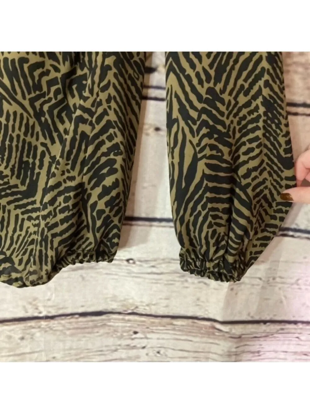 TORY Burch 100% Silk Printed Long Sleeve Blouse